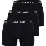 Velmore Erkek Boxer 3’lı Kutu Yumuşak Pamuk Sıkmayan Bel Lastikli (Beden S - 5xl) - Siyah