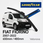 Velonova Good Year 2’Li Set Araca Özel Silecek Takımı Fiat Fiorino 2007-2022 Ön Cam Sileceği 650Mm-480Mm