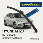 Velonova Good Year 2’Li Set Muz Tipi Silecek Takımı Hyundai İ20 2016-2022 Ön Cam Sileceği 600Mm-400Mm