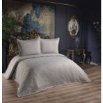 Velora Home Elara Çift Kişilik Yatak Örtüsü - Açık Gri - 230 x 240 cm