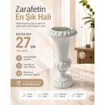 Velora Home Modern Dekoratif Seramik Vazo 27 cm Büyük Boy - Krem