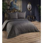 Velora Home Stella Çift Kişilik Yatak Örtüsü - Koyu Gri - 230 x 240 cm