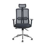 VELORA PLUS Ergonomik Çalışma Koltuğu Ofis Sandalyesi Fileli Sırt 2D Hareketli Kolçaklar Ayarlanabilir Başlık Krom Ayak