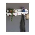 Velquin Lotus 80 x 20 cm Raflı Duvar Askılığı , Lüks Vestiyer Askısı, Duvar Askılığı , Portmanto Askı