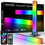 velted RGB Işık Çubuğu, Akıllı Müzik Senkronizasyonu RGB IC LED Işık Barları, USB Powered Ortam Aydınlatması, Uzaktan Kumanda Renk Değiştirme Oyun TV Arka Işık, PC Odası Monitör Masası için