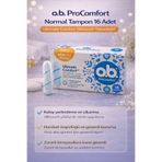 VELTİCO o.b. ProComfort Normal Tampon 16Lı 1 Paket Ultimate Comfort Silktouch Teknolojili