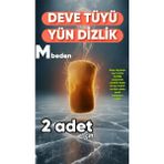 Veltomed Deve Tüyü Yün Dizlik Isıtır Sıcak Tutar Destekler Unisex Giyilen Model 1 Çift m Beden