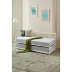 Veluna Yavrulu Daybed Tek-çift Kişilik Sedir Metal Karyola Beyaz
