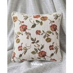 Velura Desenli Punch Kırlent - Beyaz