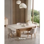 Velura Eylül Yemek Masası - Naturel Meşe ve Krem
