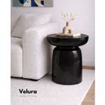 Velura Fargo Mantar Yan Sehpa - Siyah