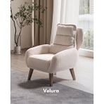 Velura Home Alya Berjer ve Tekli Koltuk Krem