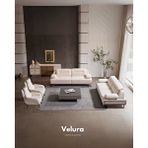 Velura Home Alya Koltuk Takımı ve Oturma Grubu - (3+3+1+1) Krem