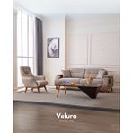 Velura Home Berra Koltuk Takımı ve Oturma Grubu (3+1) - Koyu Krem