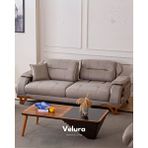 Velura Home Berra Üçlü Koltuk ve Kanepe (3'lü) - Koyu Krem