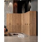 Velura Home İzgi 10 Ahşap Kapaklı Gardırop (dolap) Ceviz