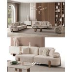 Velura Home & Living Aras 3+3+1+1 Koltuk Takımı & Oturma Grubu - Krem - Kahve
