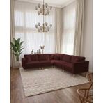 Velura Home & Living Armin Akıllı 5 Modül Köşe Koltuk Takımı & Modern Modüler Yataklı Köşe Takımı - Kadife Kumaş - Bordo - Armin 5 Modül