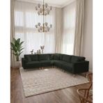 Velura Home & Living Armin Akıllı 5 Modül Köşe Koltuk Takımı & Modern Modüler Yataklı Köşe Takımı - Kadife Kumaş - Koyu Yeşil - Armin 5 Modül