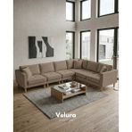 Velura Home & Living Armin Akıllı 6 Modül Köşe Koltuk Takımı & Modüler Yataklı Köşe Takımı - Kadife - Kahve - Armin 6 Modül