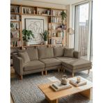 Velura Home & Living Armin Akıllı Köşe Koltuk Takımı & Modern Modüler Yataklı Köşe Takımı - Kadie - Kahve - Modüler Köşe Takımı