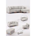 Velura Home & Living Armin Akıllı Köşe Koltuk Takımı & Modern Modüler Yataklı Köşe Takımı & Salon Takımı & Oturma Grubu - Renkli