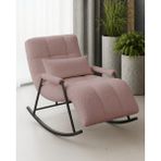 Velura Home & Living Coco Sallanan Berjer & Tv Koltuğu & Dinlenme & Okuma & Emzirme Koltuğu - Pembe