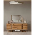 Velura Home & Living Kolezyum Konsol - Naturel (Ayna Dahil) - Natürel