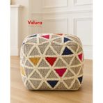 Velura Home & Living Magnus Grey - Multi - Puf - 40 x 40 - Çok Renkli
