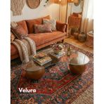 Velura Home & Living Modern Orta Sehpa & Cam Sehpa & Küre Sehpa & Top Sehpa - Ceviz - Fasulye - Ceviz - Fasulye Şeffaf - 2