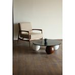 Velura Home & Living Modern Orta Sehpa & Küre-Top-Zar Sehpa & Ahşap Sehpa & Pinterest Sehpa-Mdf - Yuvarlak - 2BT1CT - Yuvarlak Siyah Mdf