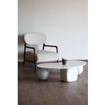 Velura Home & Living Modern Orta Sehpa & Küre-top-zar Sehpa & Fasülye Ahşap Sehpa & Pinterest Sehpa-mdf Beyaz