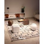 Velura Home & Living Modern Orta Sehpa & Top Sehpa Cam Sehpa & Küre Orta Sehpa - 2 Dragon (Ceviz-Beyaz) & 2 Zar (Ceviz-Beyaz) - Kare - Şeffaf Cam - 1CD1BD1CZ1BZ - Kare Şeffaf
