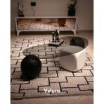 Velura Home & Living Modern Orta Sehpa & Top Sehpa Cam Sehpa & Küre Orta Sehpa - 2 Dragon (Siyah) & 1 Beyaz Zar - Fasulye - Füme Cam - 2DS1BZ - Fasulye Füme