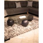 Velura Home & Living Modern Orta Sehpa & Top Sehpa Cam Sehpa & Küre Orta Sehpa - Antrasit Top - Fasulye - Füme Cam - Antrasit - Fasulye Füme