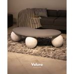 Velura Home & Living Modern Orta Sehpa & Top Sehpa Cam Sehpa & Küre Orta Sehpa - Dragon (Beyaz) - Fasulye - Gri Mdf - Beyaz Dragon - Fasulye Gri Mdf