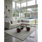 Velura Home & Living Modern Orta Sehpa & Top Sehpa Cam Sehpa & Küre Orta Sehpa - Koyu Ceviz Top - Fasulye - Füme Cam - Koyu Ceviz - Fasulye Füme