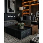 Velura Home & Living Nora Orta Sehpa - Siyah Taş & Ceviz - Siyah-Ceviz