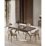 Velura Home & Living Nova Yemek Masası + 6 Sandalye (Koyu Ceviz) - Ceviz - Açık Kahverengi - Nova Yemek Masasi