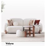 Velura Home & Living Piedra Kanepe & Sırt Mekanizmalı Yataklı Koltuk & Üçlü Kanepe - Beyaz
