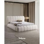 Velura Home & Living Polly Form Tek Kişilik Yatak Baza Başlık Seti (140 x 190) - Beyaz - 140 x 190 cm