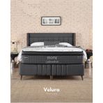 Velura Home & Living Season Tek Kişilik Yatak Baza Başlık Seti (90 x 190) - Antrasit - Beyaz - Meşe