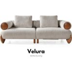 Velura Home & Living Soho 3+3+3 Koltuk Takımı & Oturma Grubu - Beyaz