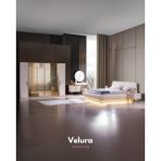 Velura Home & Living Tress Yatak Odası Takımı (6 Kapaklı Gardırop + Şifonyer + Komodin + Karyola) - Kırık Beyaz