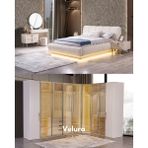 Velura Home & Living Tress Yatak Odası Takımı (9 Kapaklı Köşe Dolap + Şifonyer + Komodin + Karyola) - Kırık Beyaz