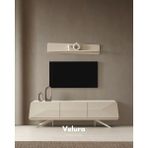 Velura Home & Living Vakko Tv Ünitesi - Krem (Alt Blok + Üst Blok) - Çok Renkli