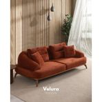 Velura Home & Living Vino Üçlü Kanepe - Kiremit