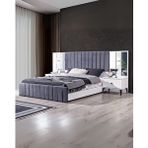 Velura Home Stil (beyaz) Karyola Gri