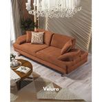 Velura Home Sultan Üçlü Koltuk ve Kanepe (3'lü) Kiremit