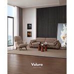Velura Home Tulia Koltuk Takımı ve Oturma Grubu (3+1) Krem